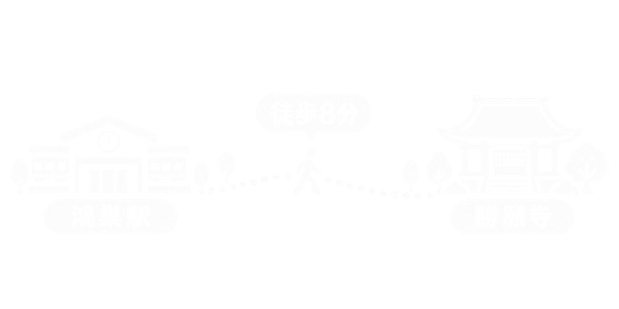 鴻巣駅から勝願寺まで徒歩8分