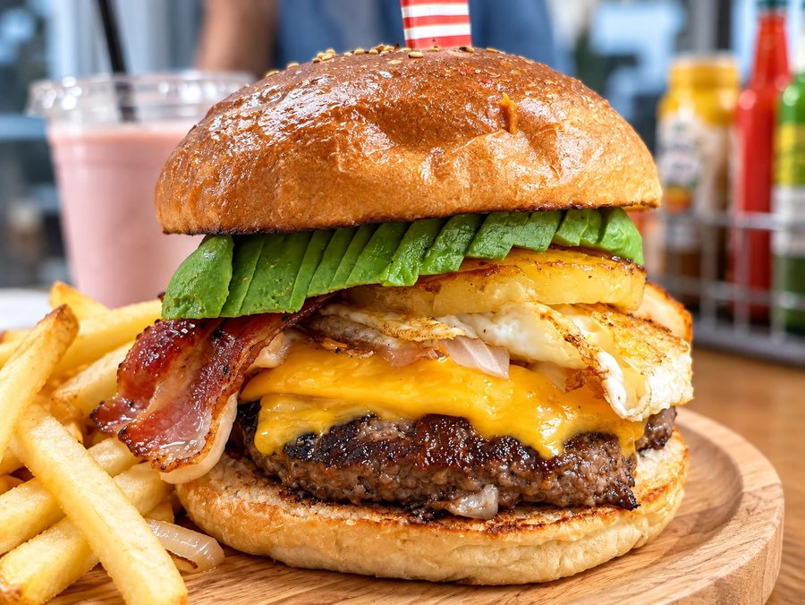 ベガスバーガーのハンバーガー