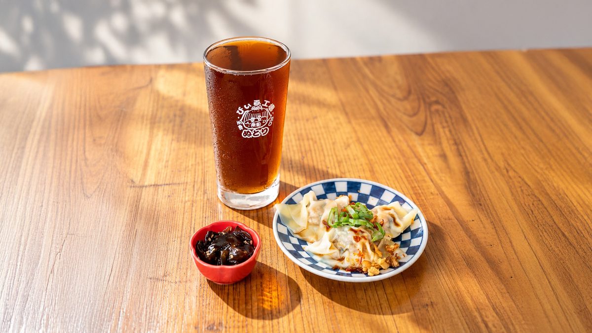 ぬとりのビールと餃子